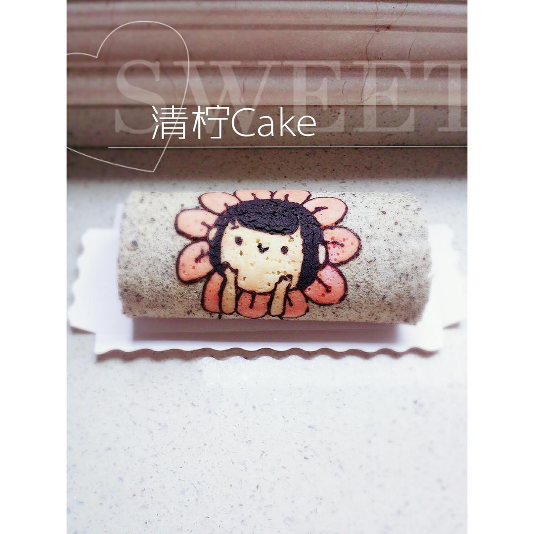 细腻零消泡彩绘蛋糕卷图案面糊制作方法