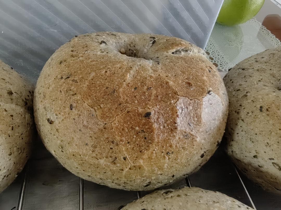 🥯黑芝麻奶酥贝果｜双重黑芝麻！配方和教程！