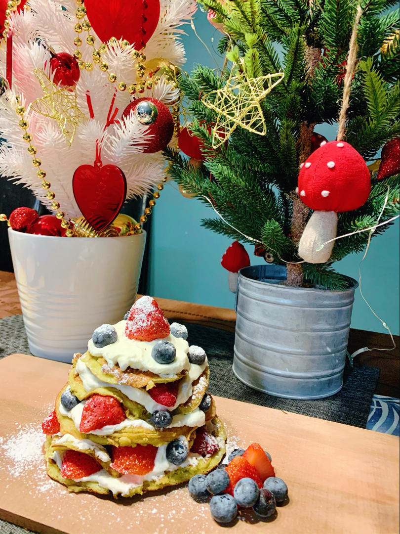 抹茶松饼塔Matcha Pancake Xmas Tree