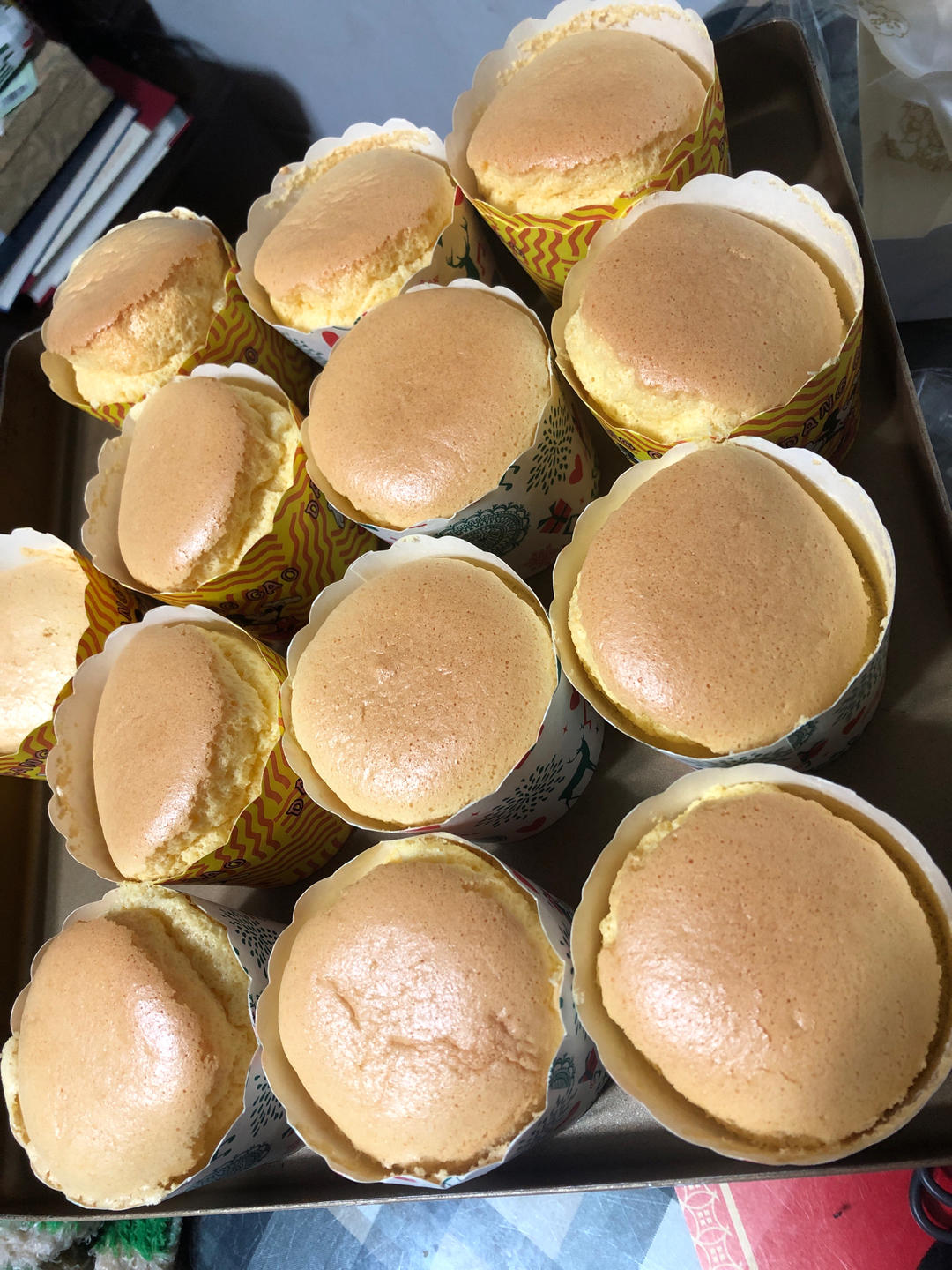 纸杯蛋糕 8寸戚风蛋糕的量