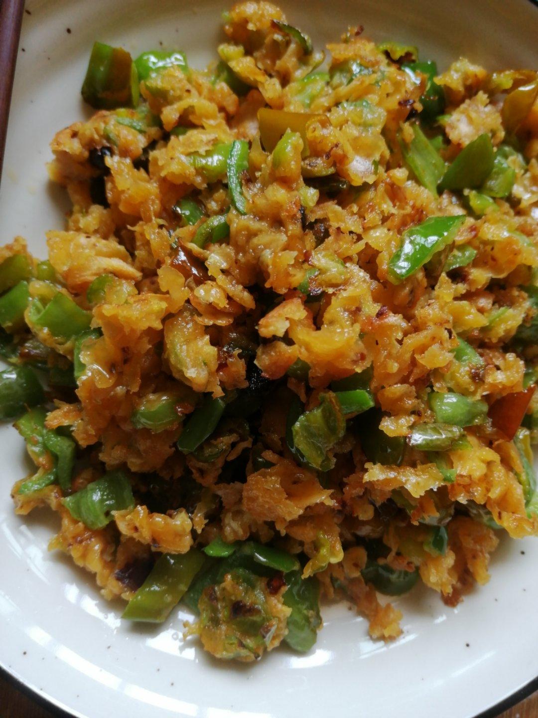 面炕辣椒，辣椒面煎