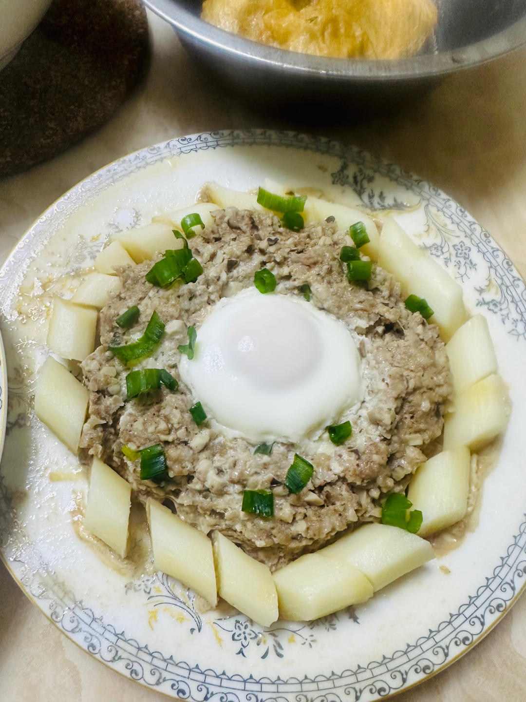 色香味俱全的肉沫蒸淮山