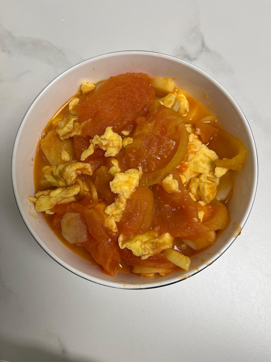 番茄炒鸡蛋（超浓的番茄味）