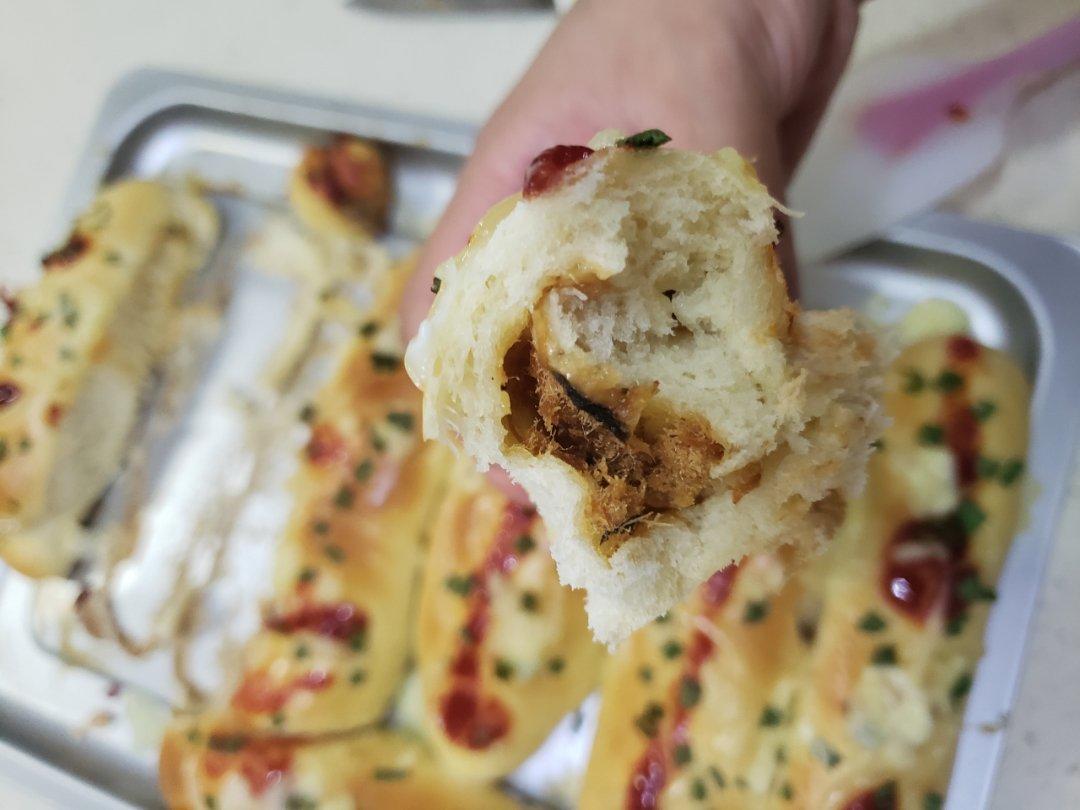 香葱肉松芝士面包（淡奶油消耗）