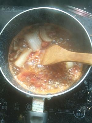菡宝秘制五花肉番茄海鲜浓汤的做法 步骤3