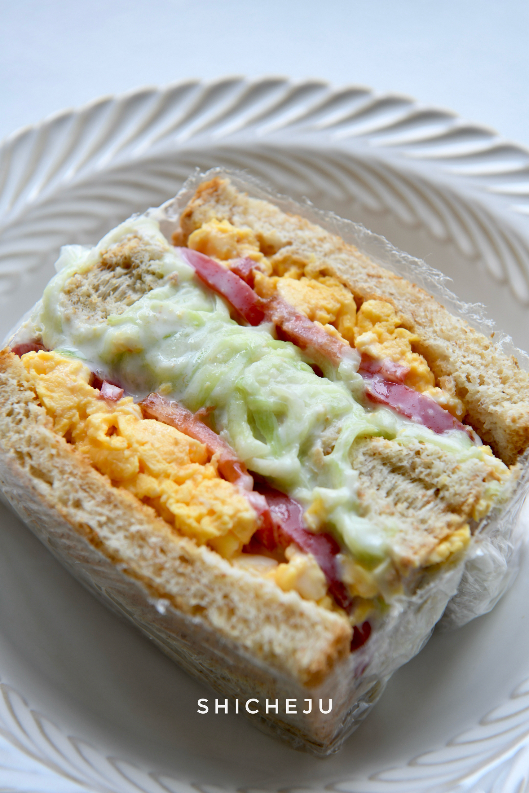 轻食健康减脂餐系列--青瓜酸奶滑蛋全麦三明治🥪的做法 步骤11