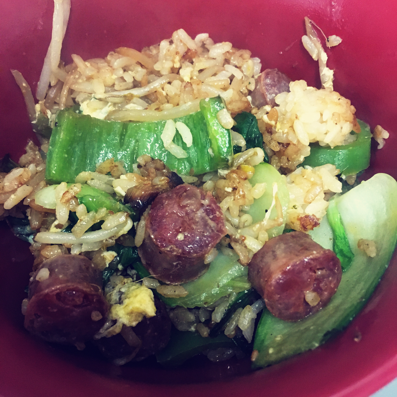 爆好吃的无敌腊肠炒饭
