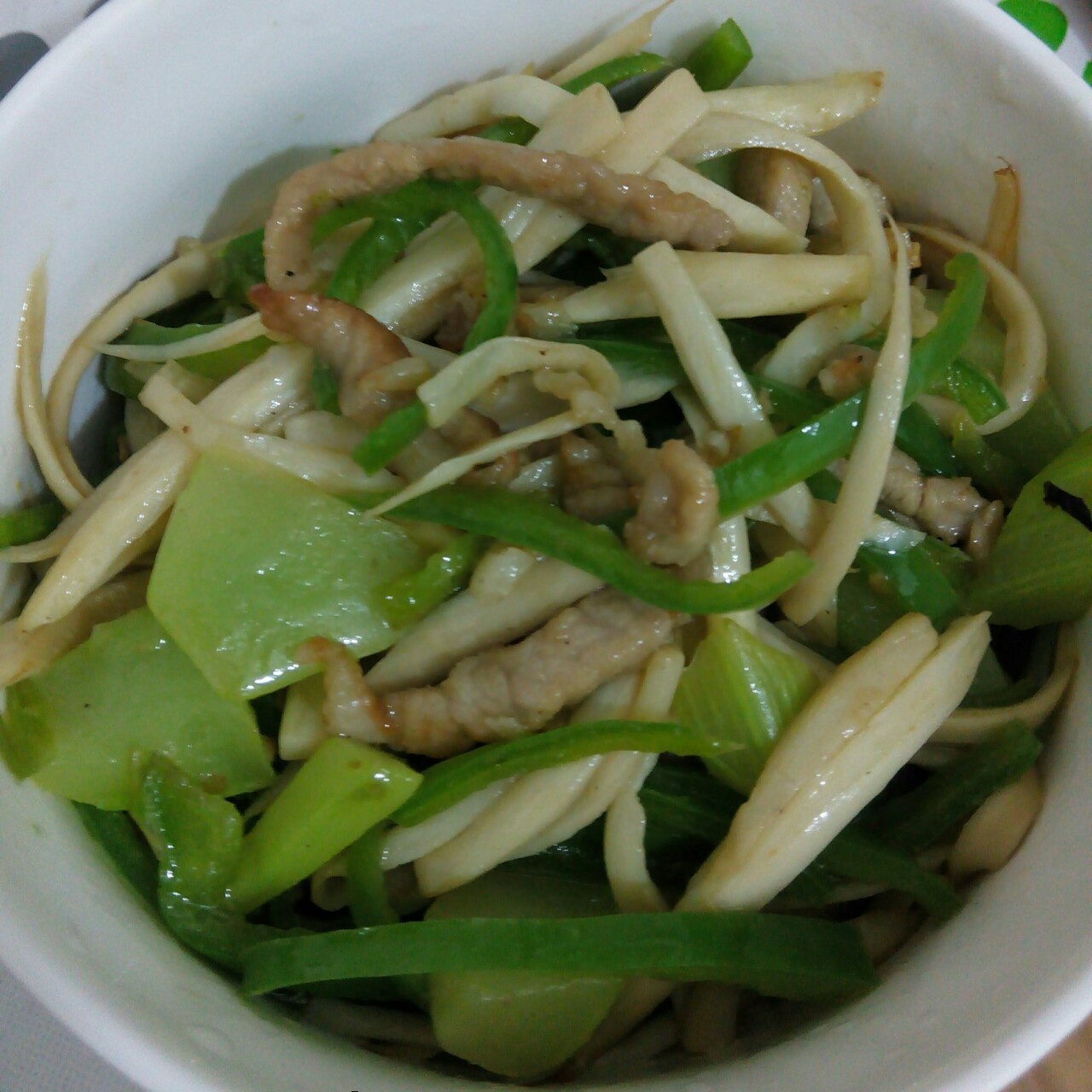 手撕杏鲍菇炒肉丝