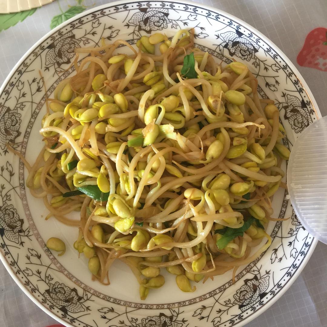 炒黄豆芽