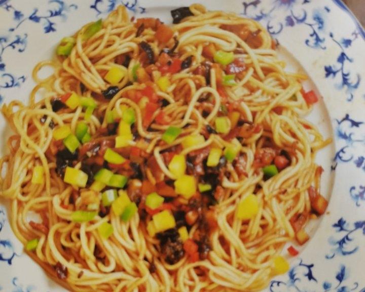 豆瓣酱炒面的做法