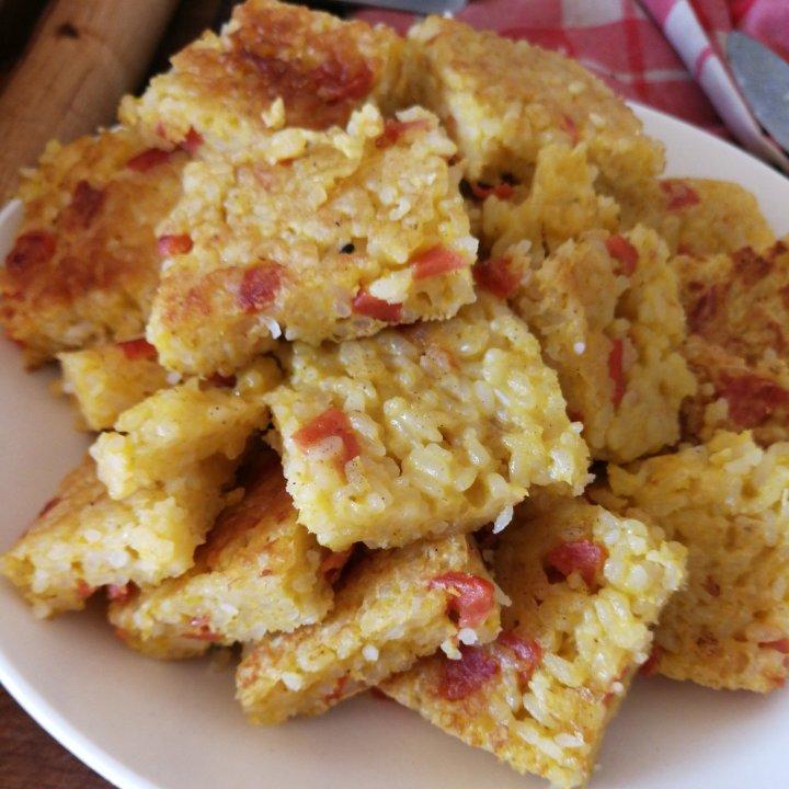 香煎黄金饼（剩饭新吃法）