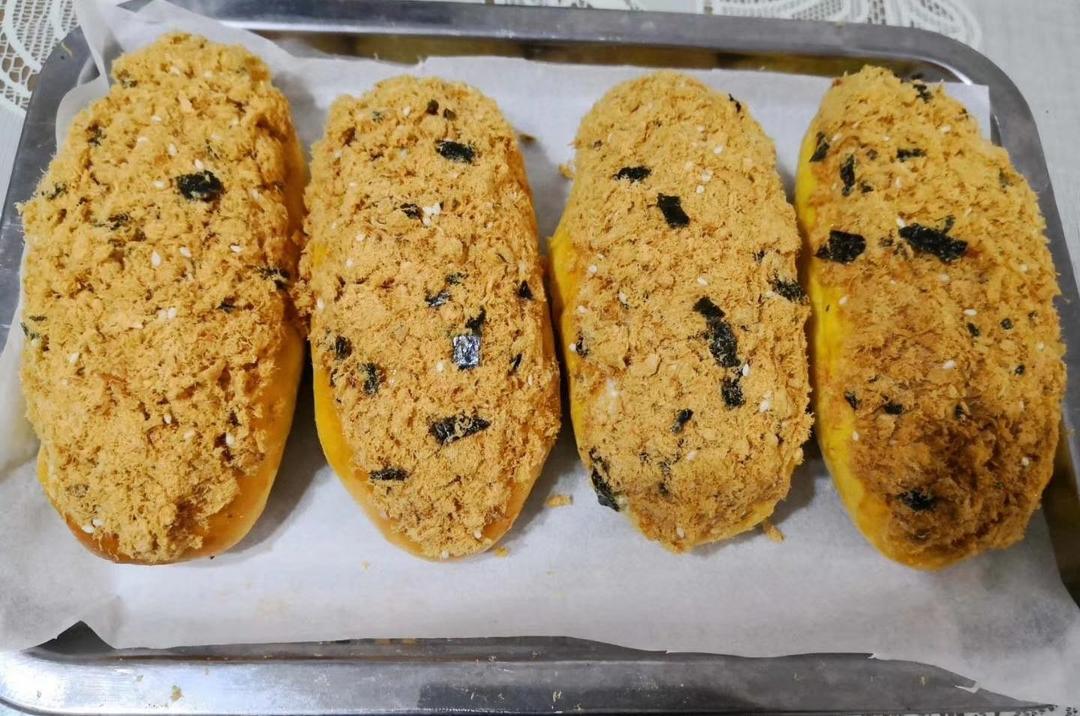 网红肉松面包