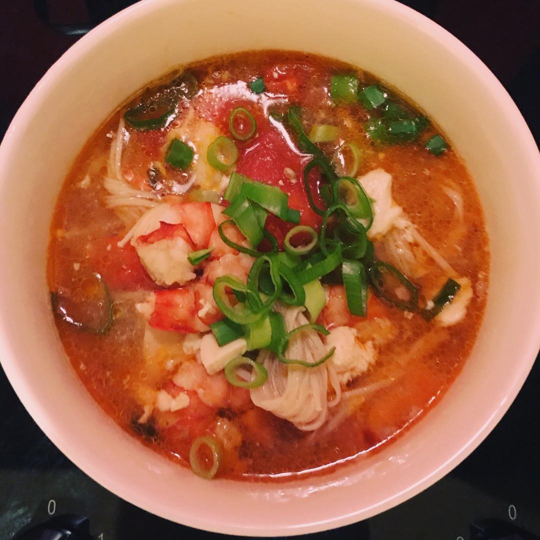 鲜虾豆腐汤