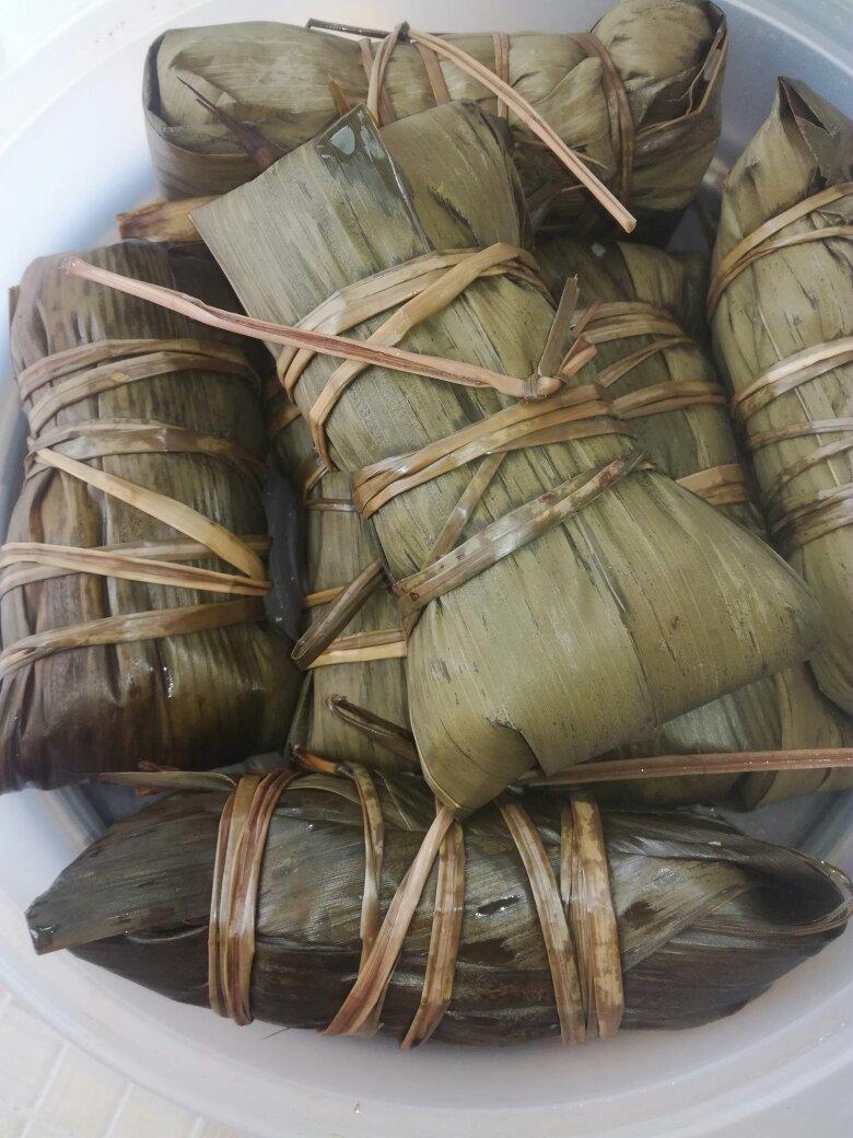 琪彤-1做的四角长粽子的包法(有视频)