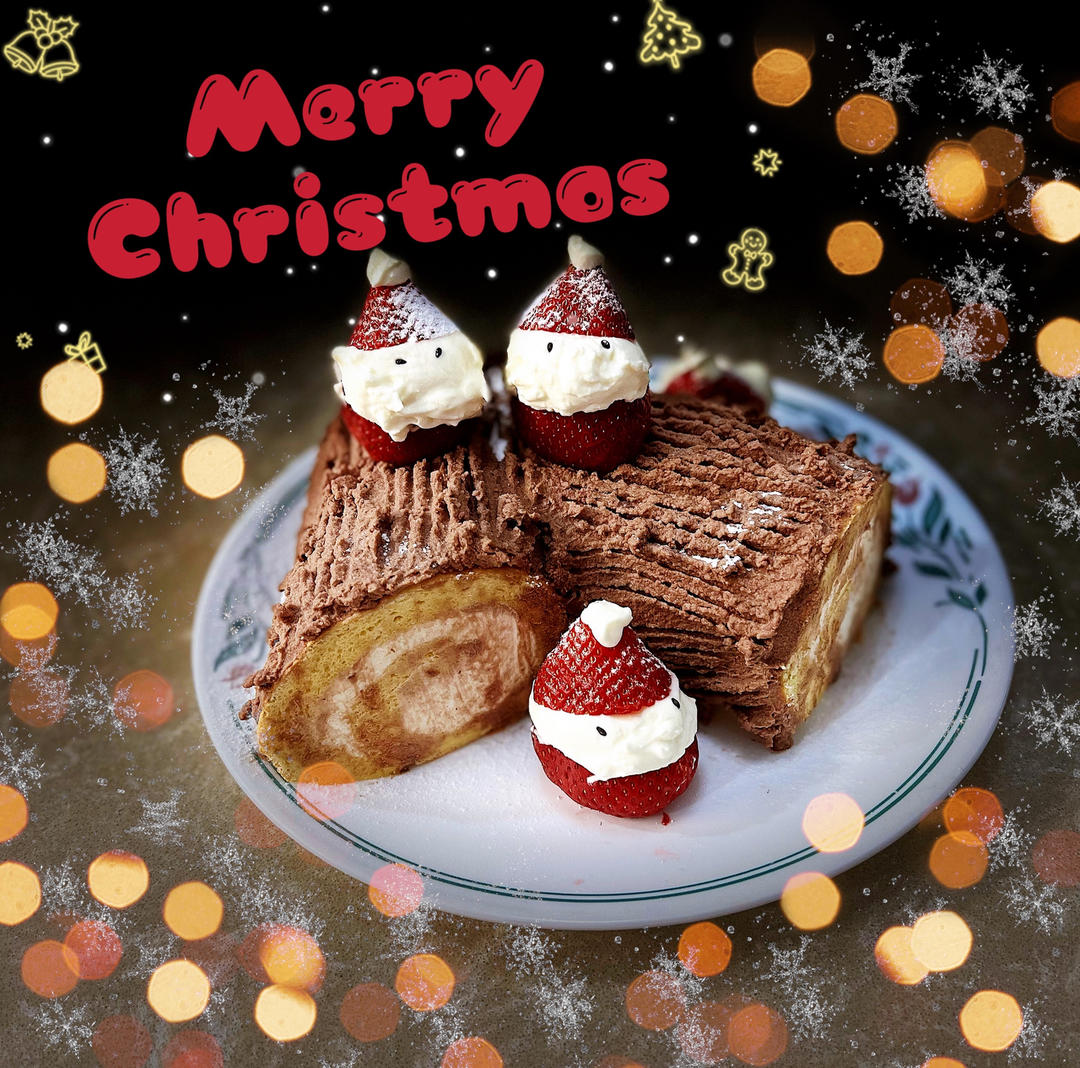 圣诞树根蛋糕~简单版