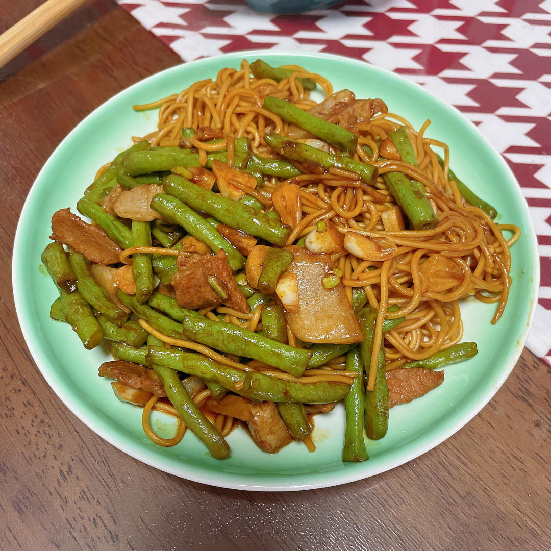 地道老北京扁豆焖面 豆角焖面 太好吃小心吃撑哦