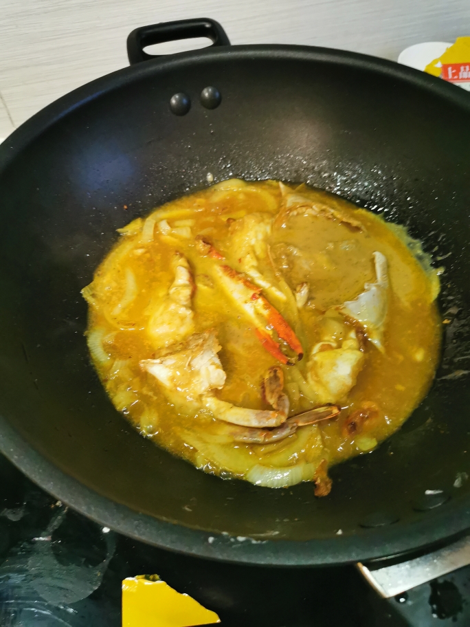 泰式黄咖喱炒蟹的做法 步骤11