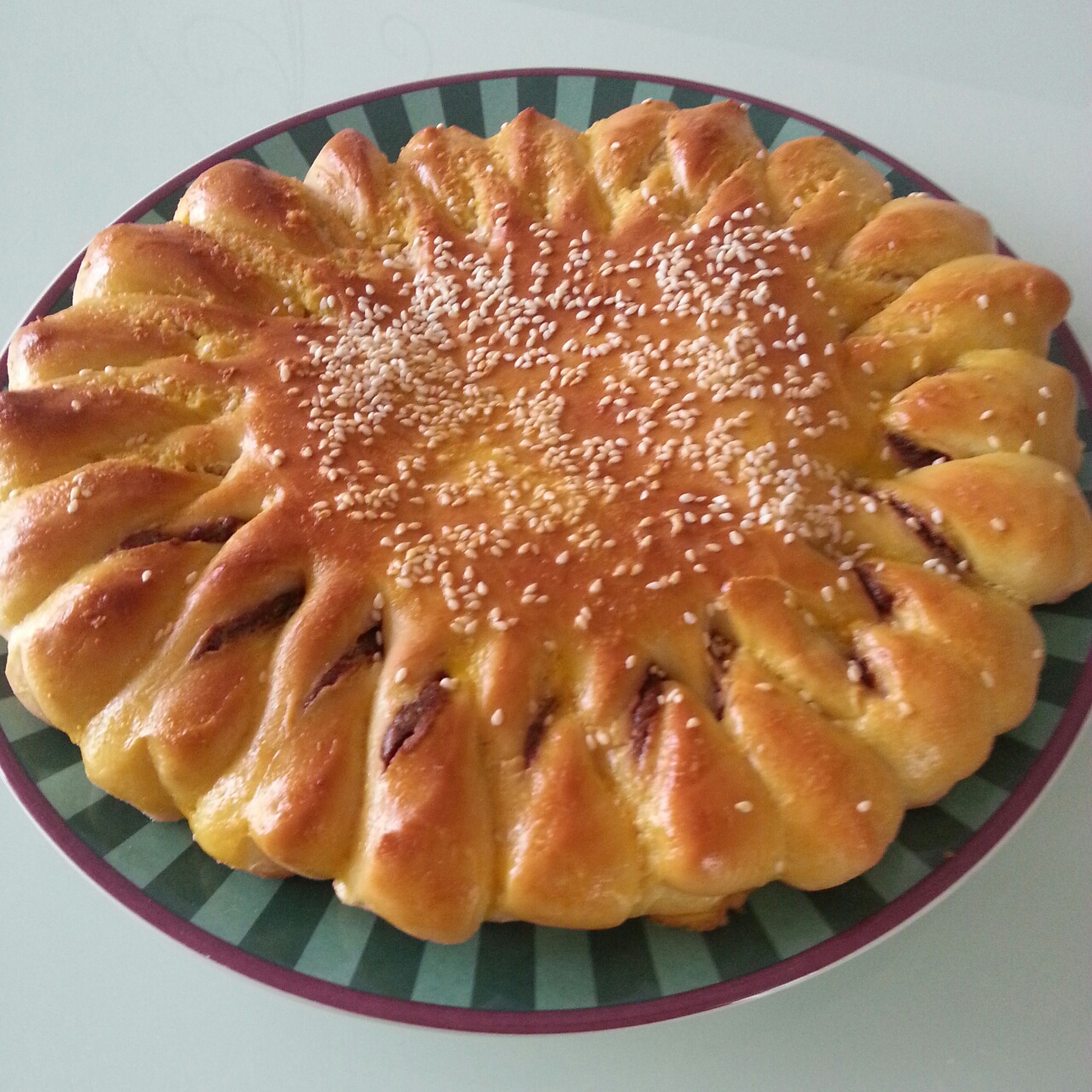 向日葵豆沙面包