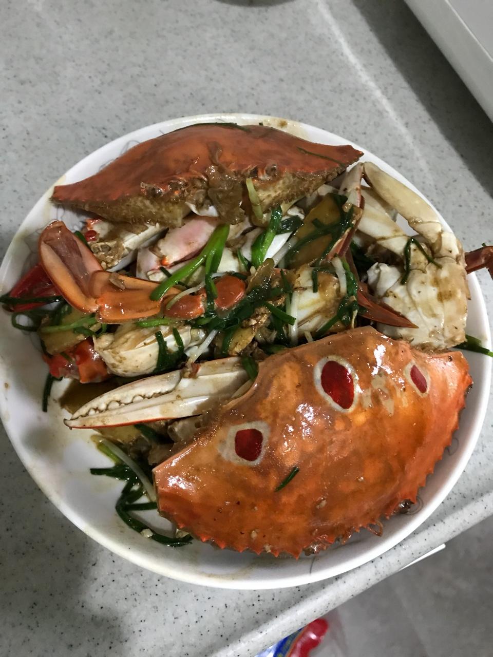 姜葱炒梭子蟹