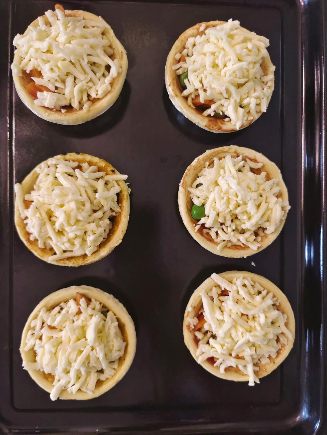 一口一个迷你小披萨🍕蛋挞皮的创意吃法‼️