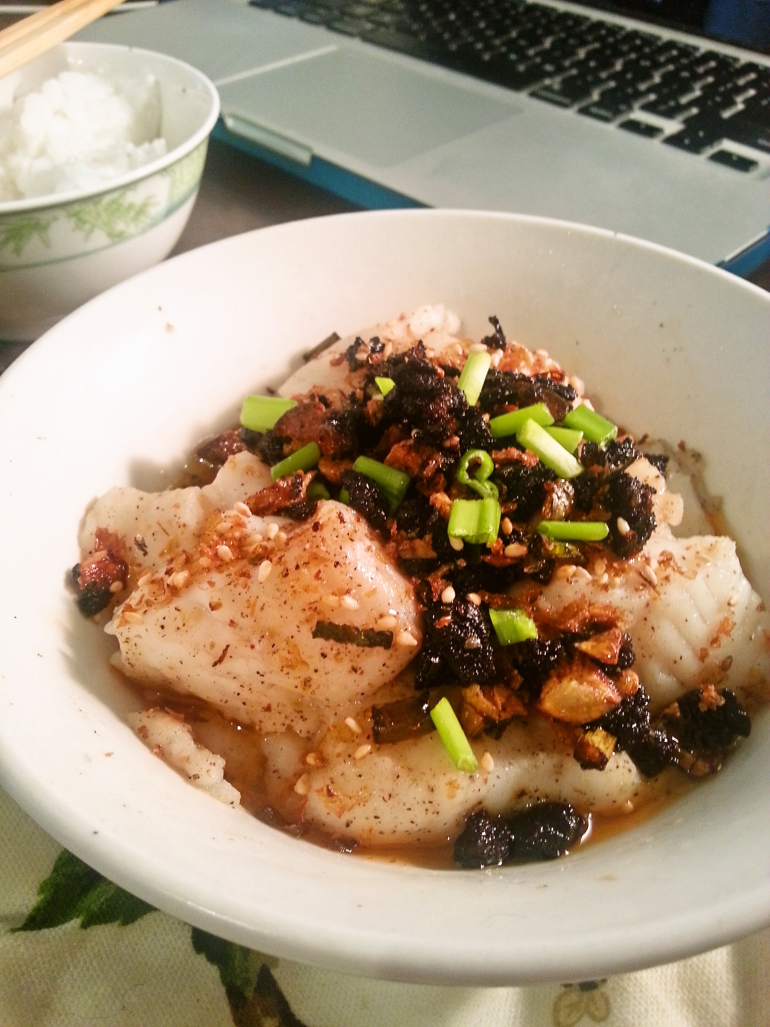 未完成做的豆豉辣酱蒸鱼片