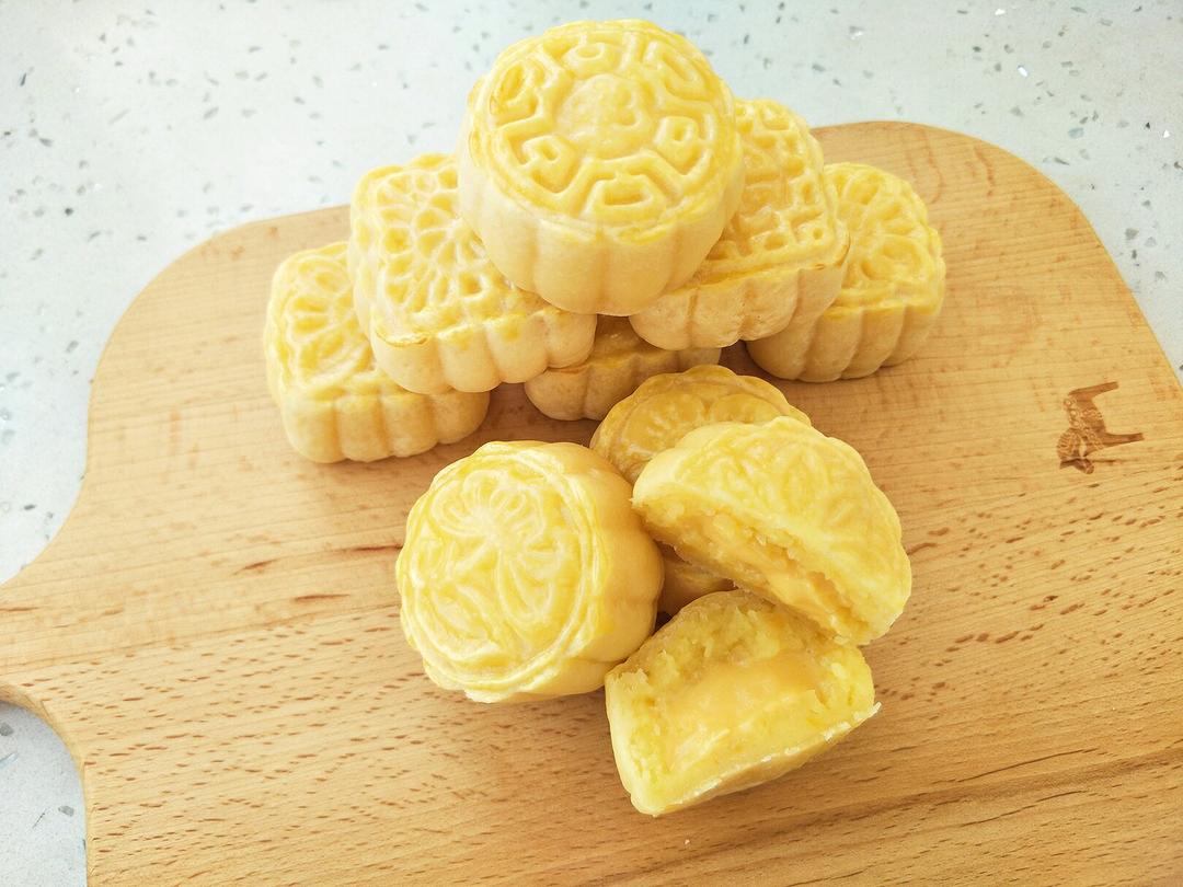 流心奶黄月饼（无吉士粉/转化糖浆版本）【曼食慢语】