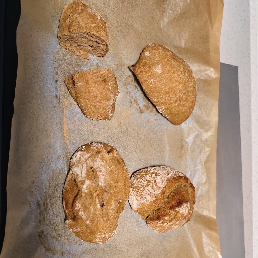 【不揉面】100%全麦拖鞋面包（恰巴塔）