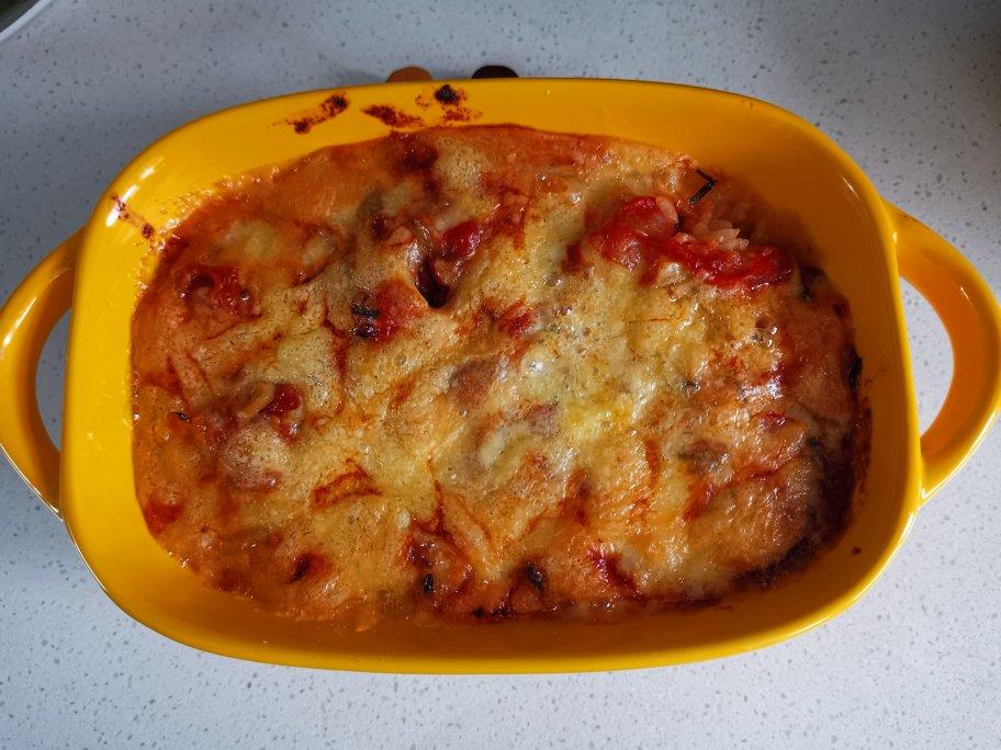 番茄鸡蛋芝士焗饭