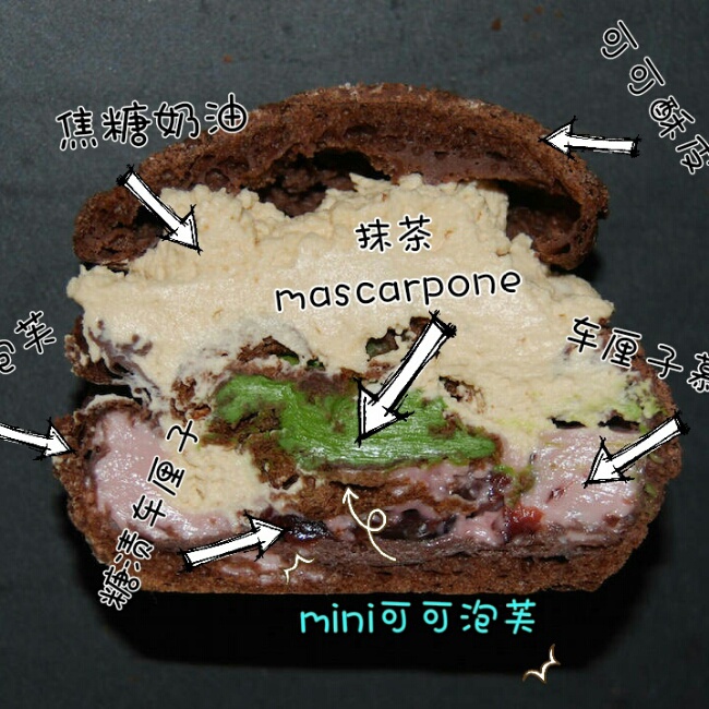 巧克力酥皮泡芙