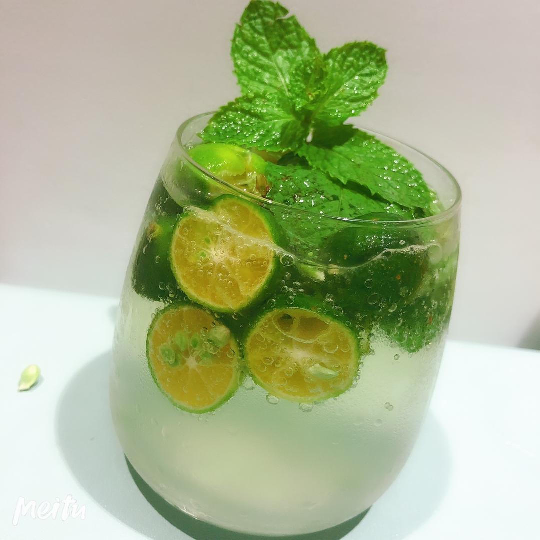 薄荷柠檬苏打水