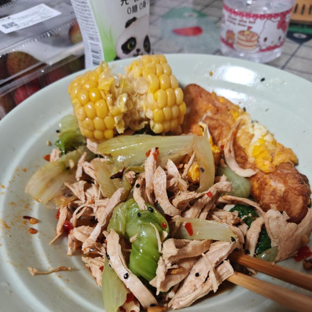 鸡胸肉这样做巨好吃❗️凉拌鸡丝😋低脂高蛋白