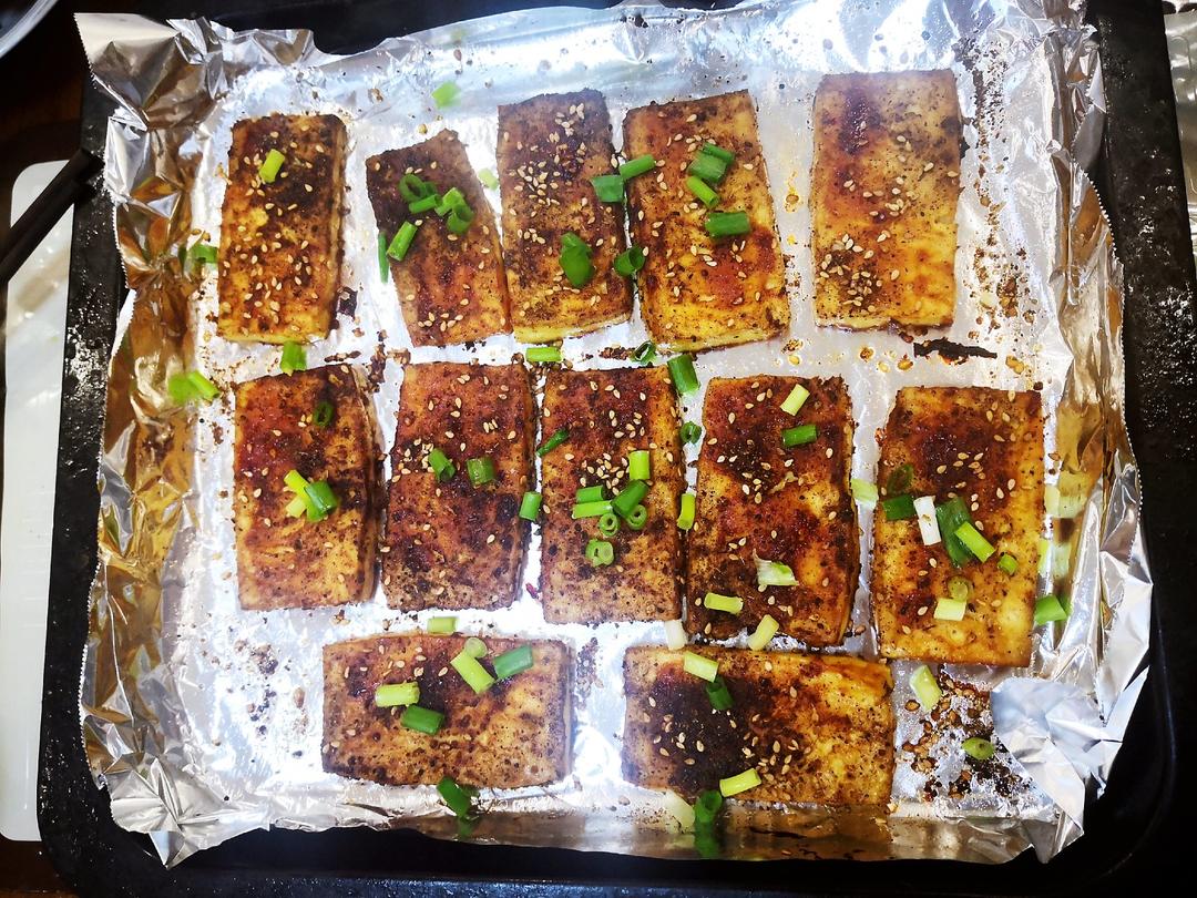 香辣孜然烤豆腐（烤箱版）