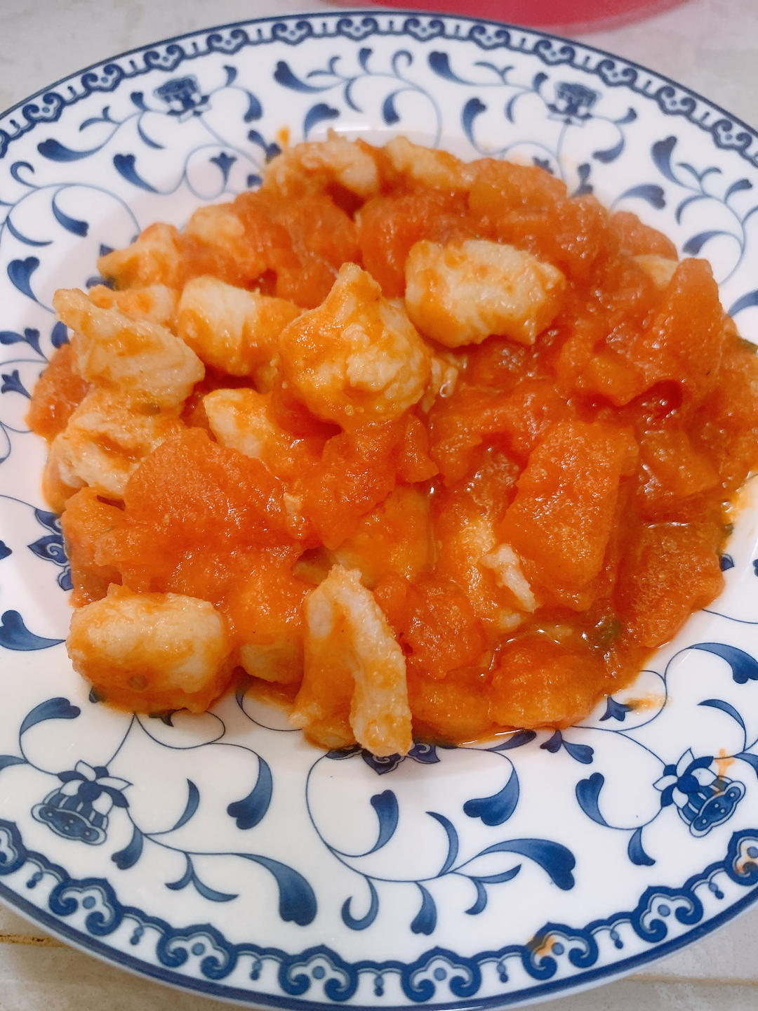 番茄鱼巴沙鱼（也可以用番茄龙利鱼），番茄酱汁超浓郁，营养又下饭！