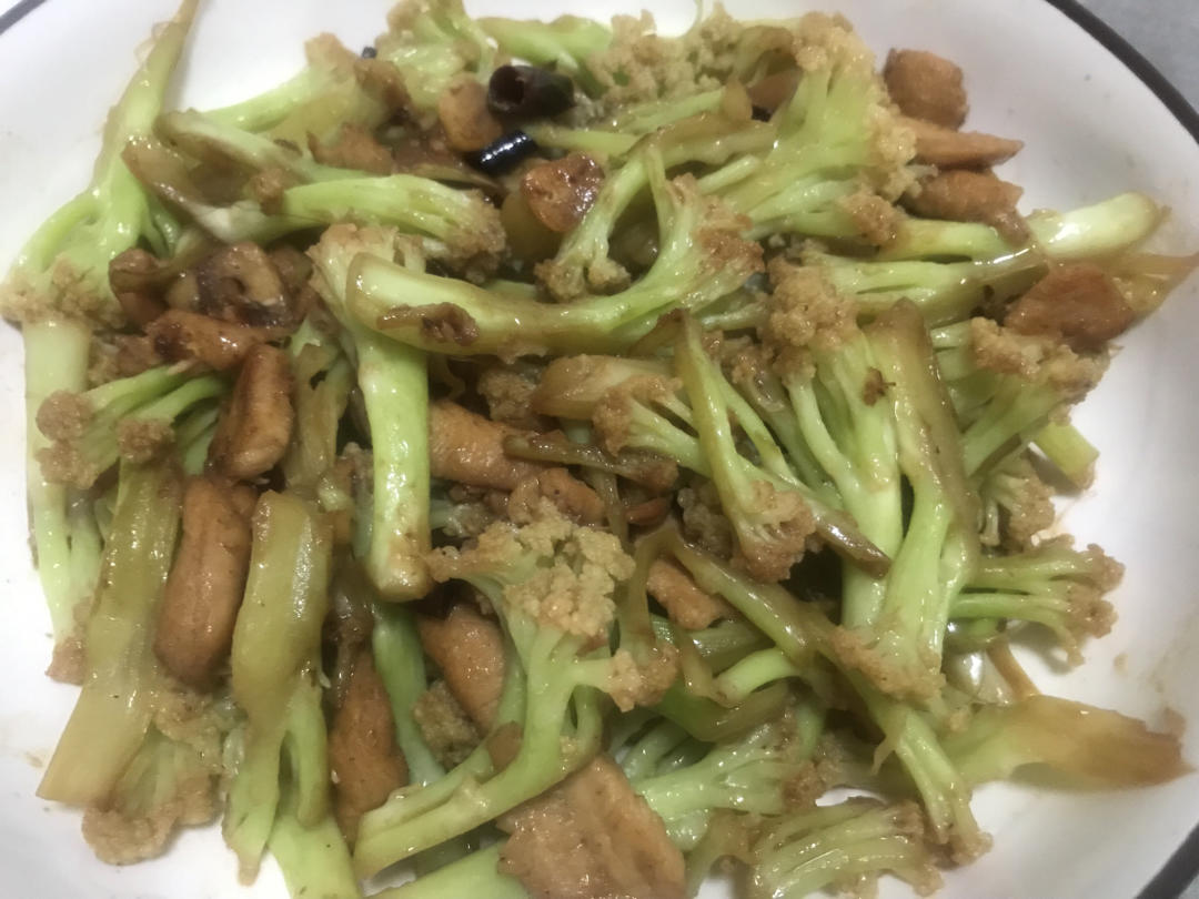 豆豉爆炒有机花菜