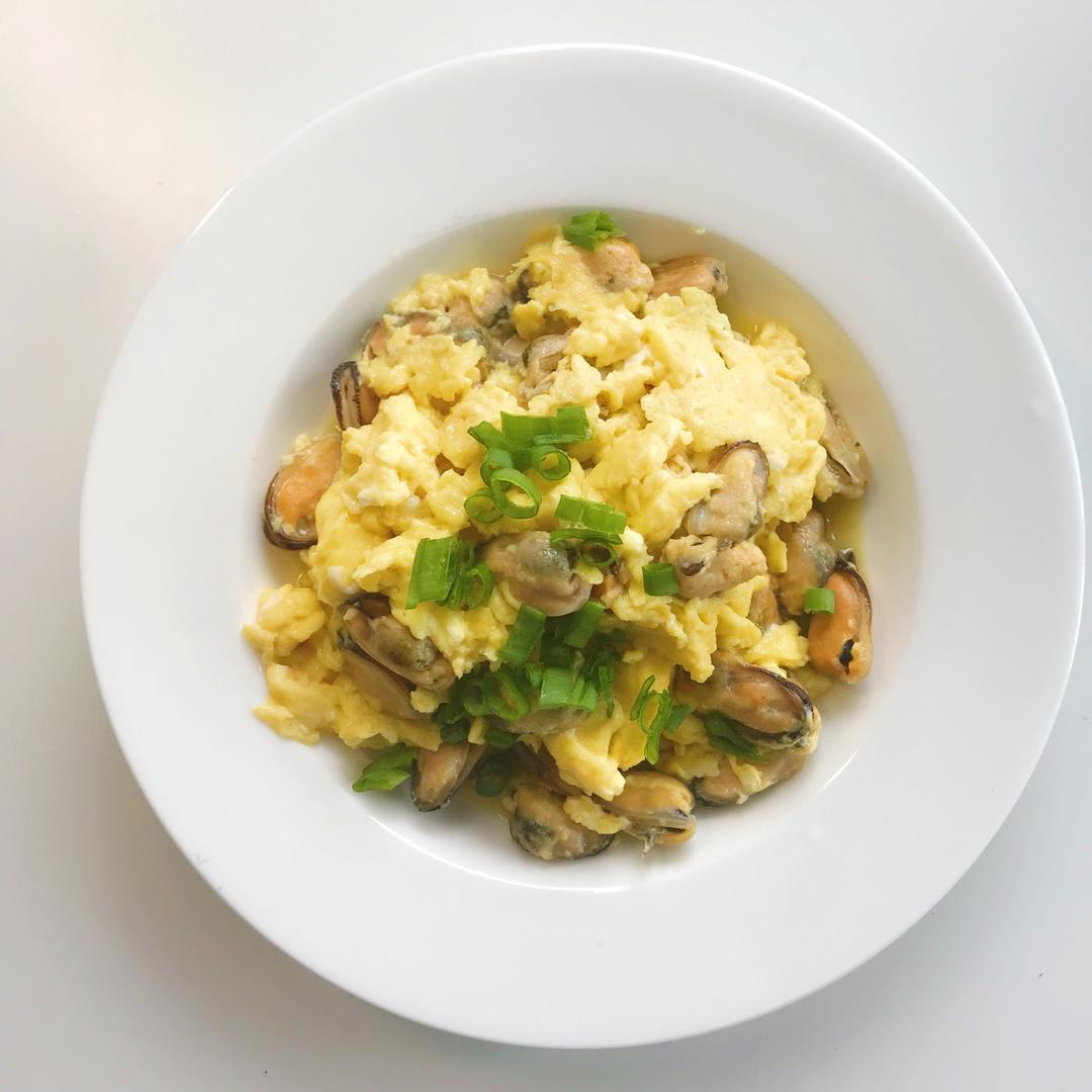 peach琪琪做的鲜蚬子肉嫩炒鸡蛋