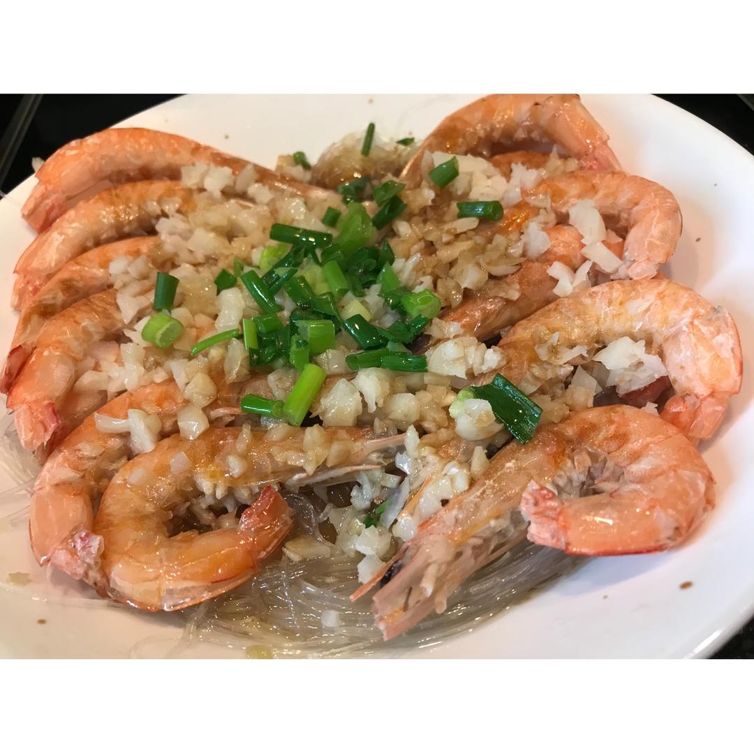 爆浆虾脑蒜蓉粉丝虾，含虾的处理方法