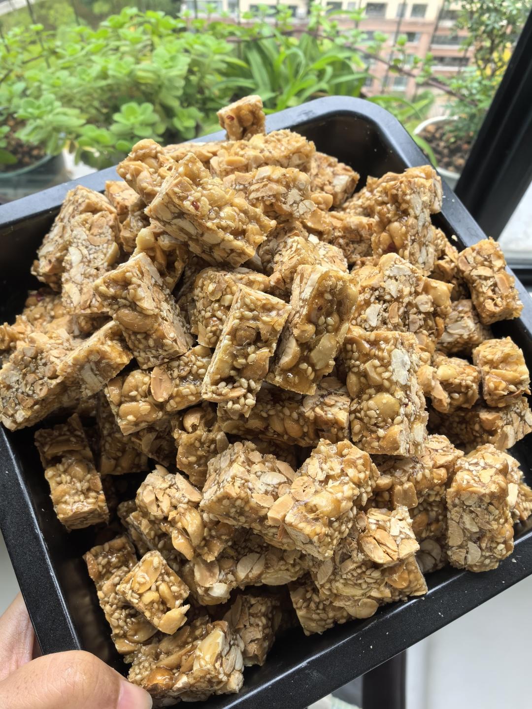 芝麻花生糖（老味道低糖款，步骤详细）