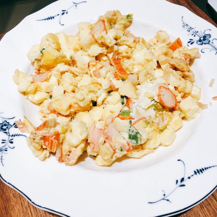 玉子豆腐蟹柳煎蛋的做法