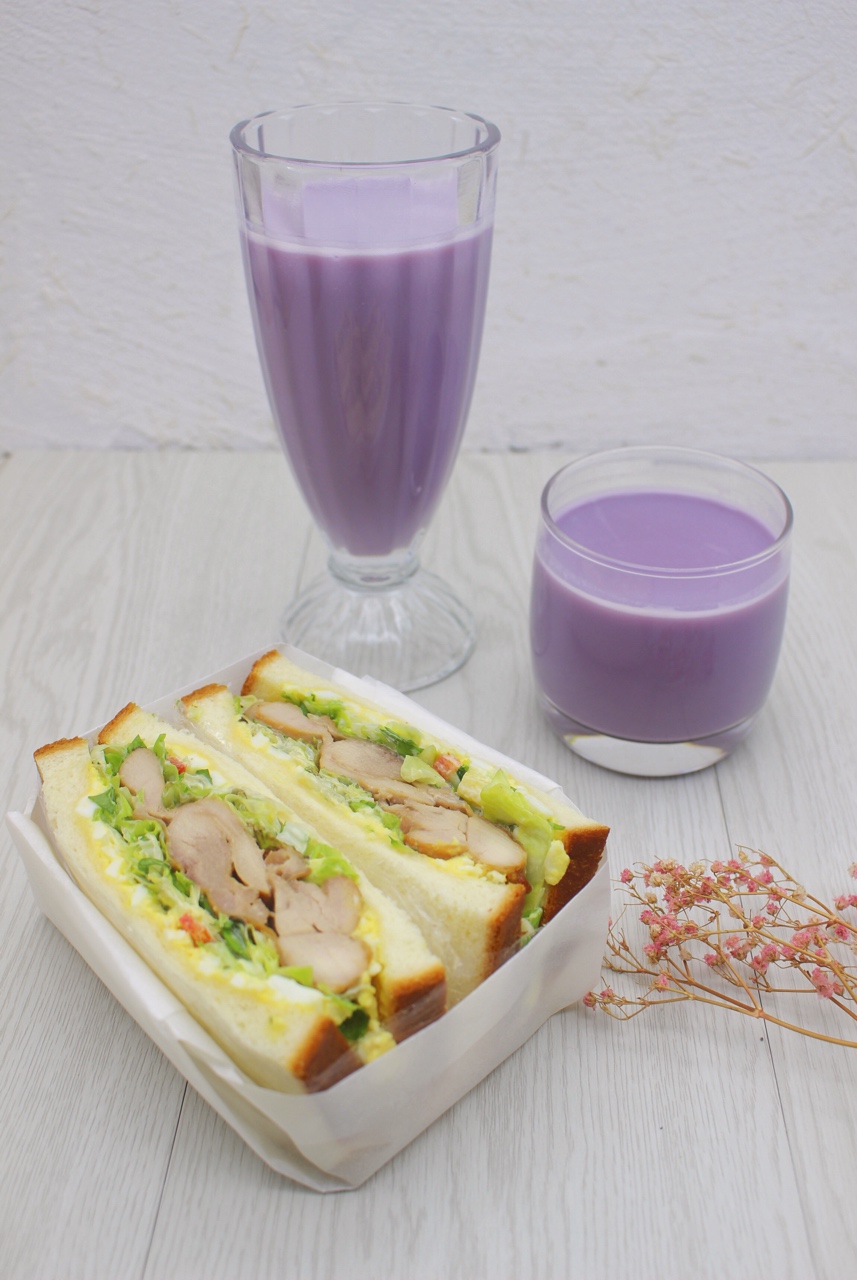清甜紫薯豆浆暖心饮