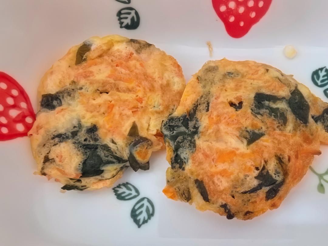 裙带菜鲜虾饼【宝宝辅食】