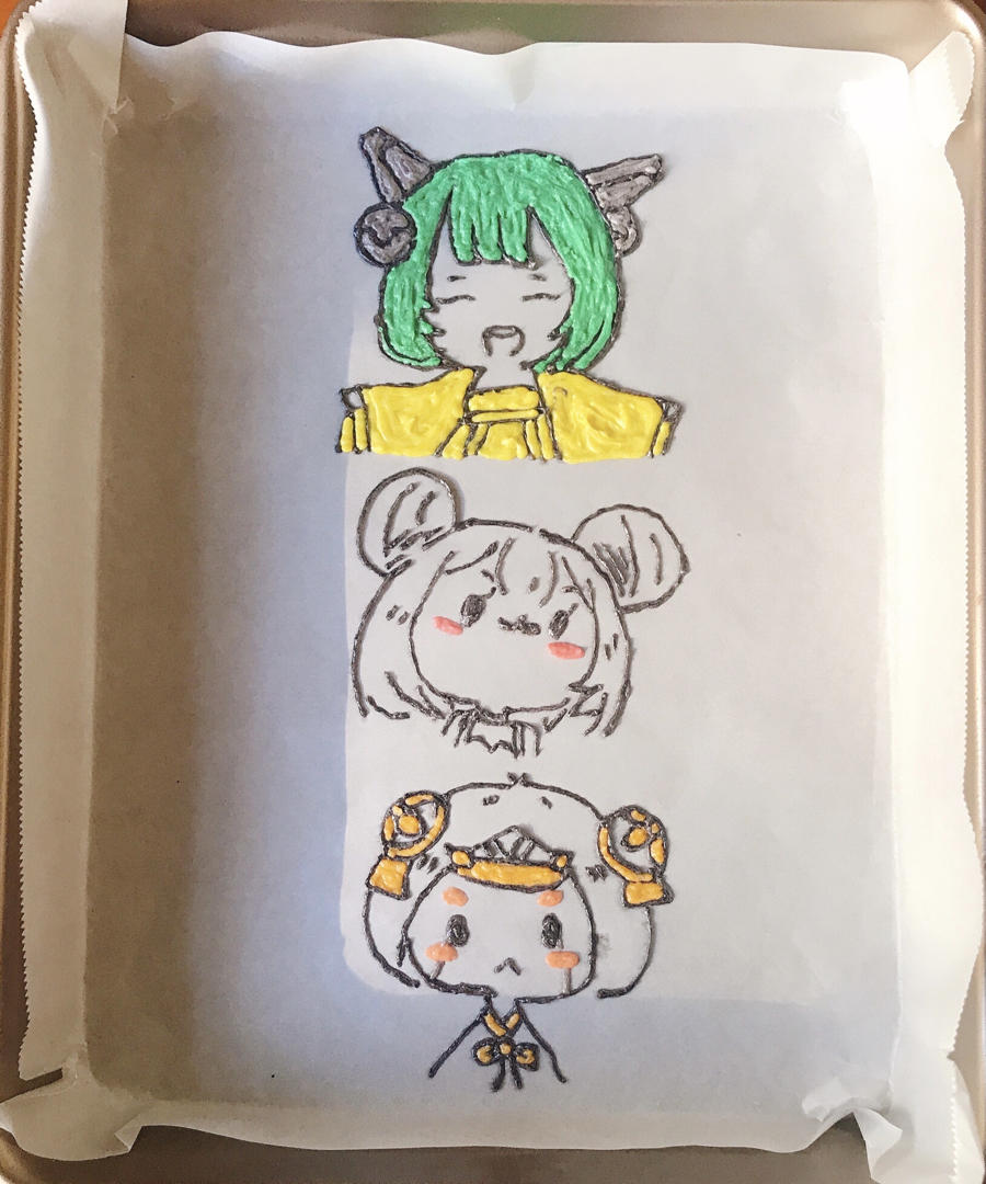 彩绘卡通蛋糕卷