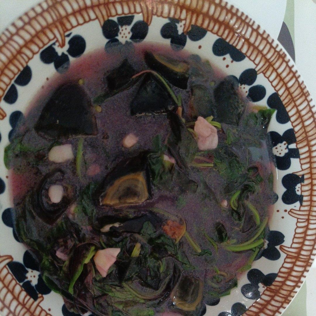 上汤皮蛋苋菜