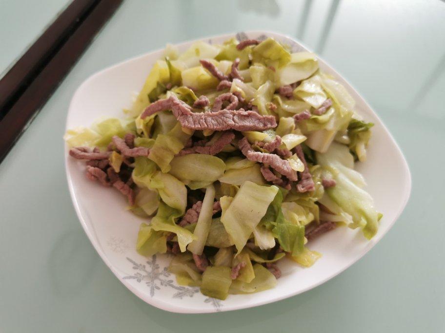 圆白菜炒牛肉