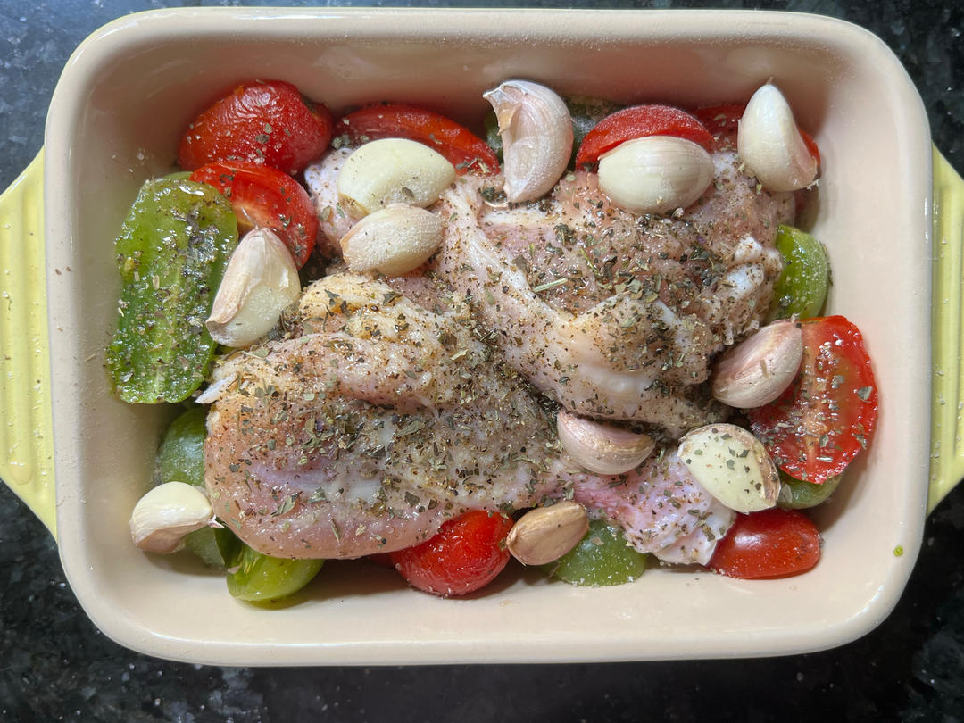 番茄大蒜香草烤鸡腿（庄祖宜）