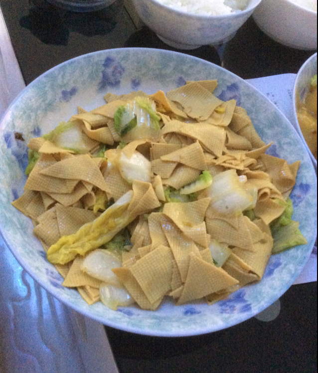 白菜炒干豆腐