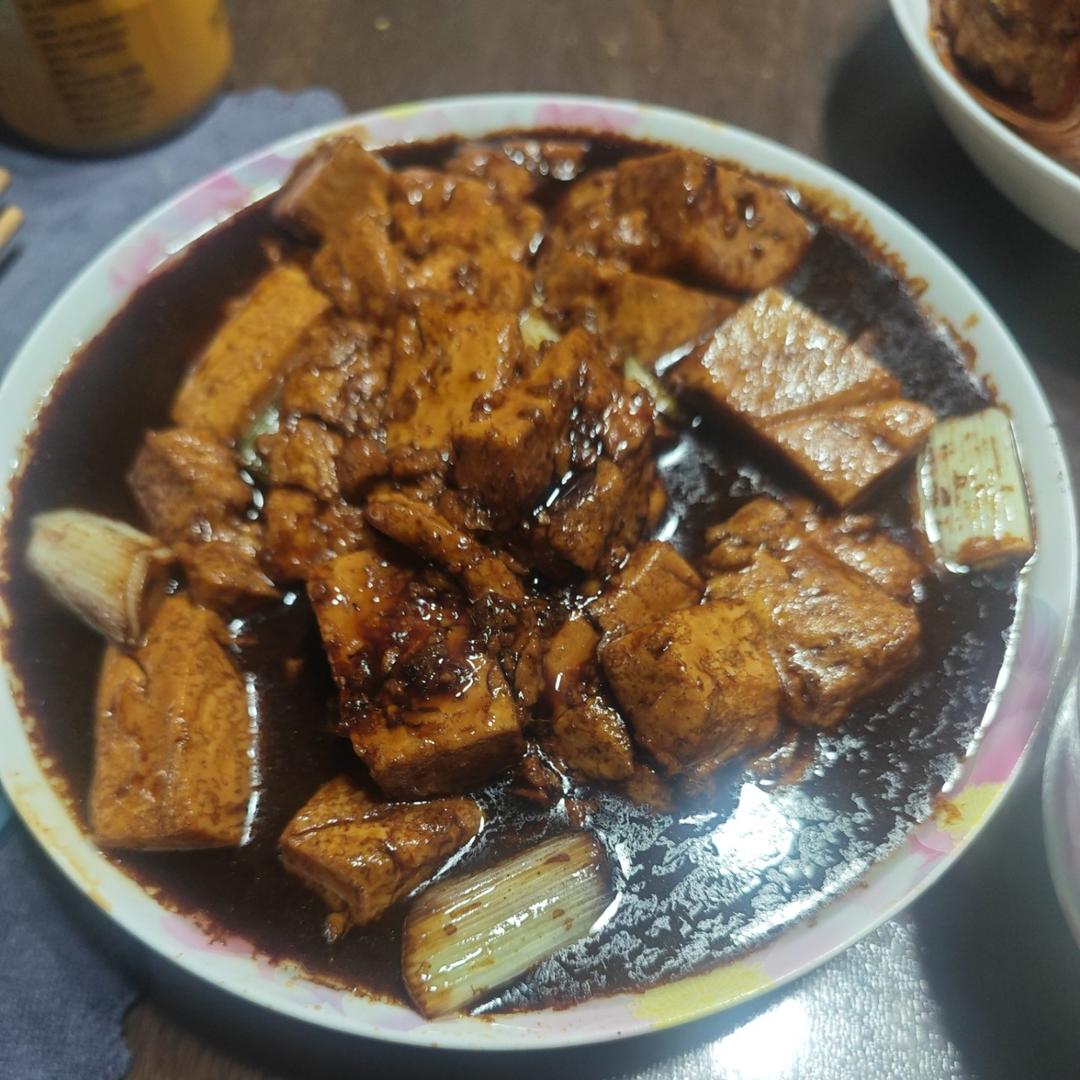 葱烧豆腐