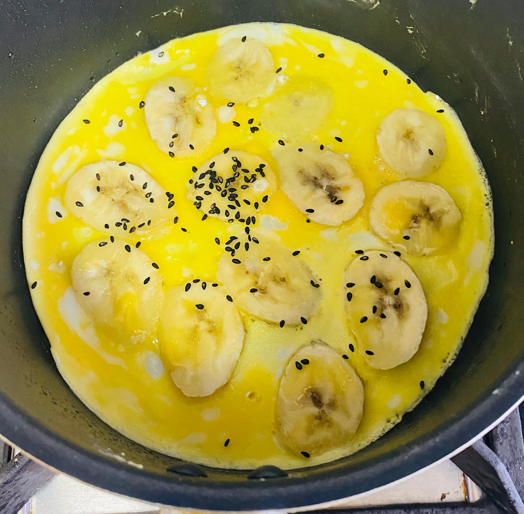 宝宝手指辅食香蕉鸡蛋饼
