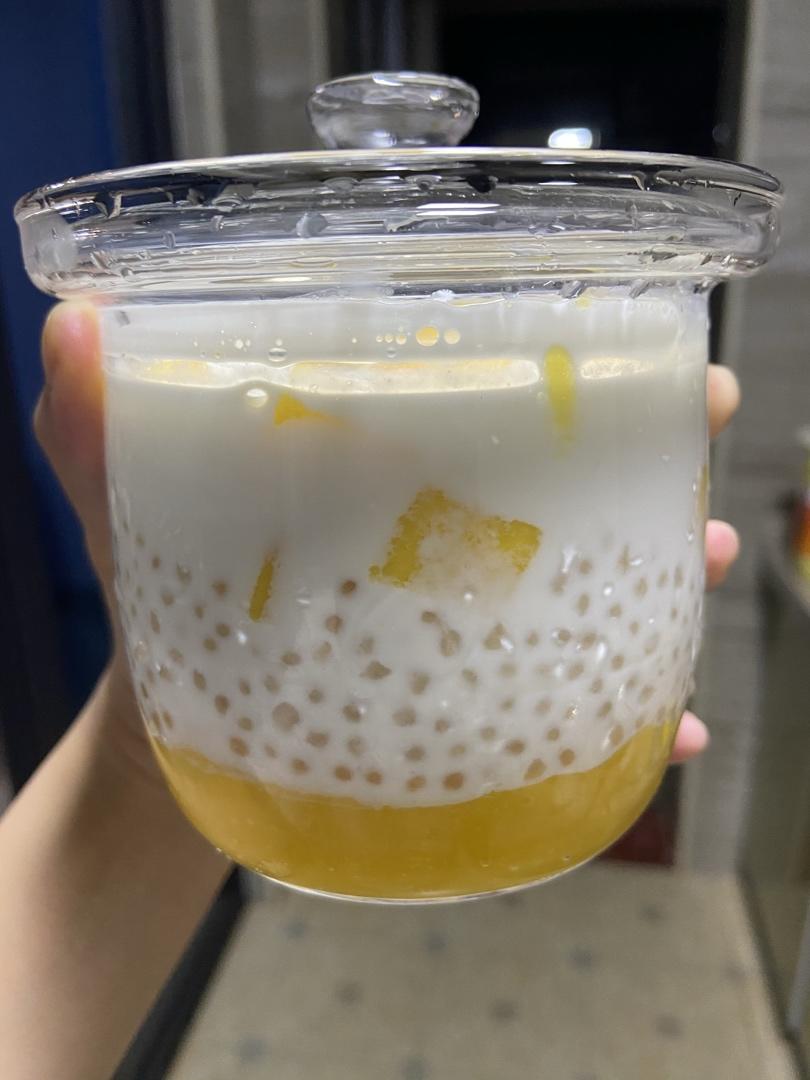 港式甜品——杨枝甘露(芒果西米露)附芒果花切法