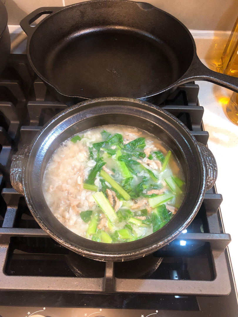 嫩滑青菜瘦肉粥
