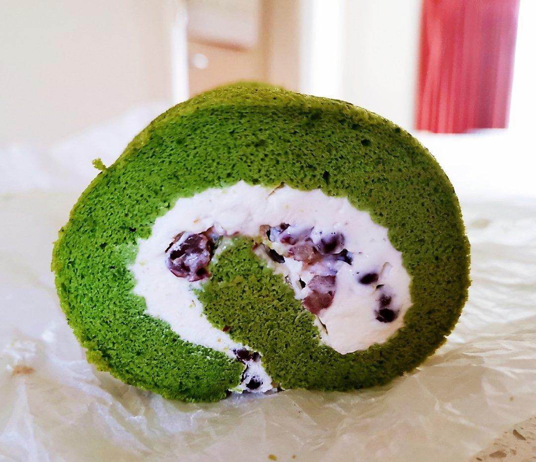 抹茶红豆蛋糕卷